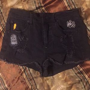 Black “booty” shorts